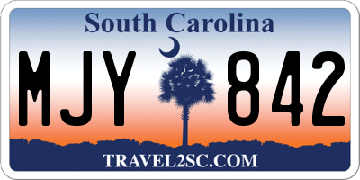 SC license plate MJY842