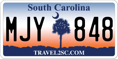 SC license plate MJY848