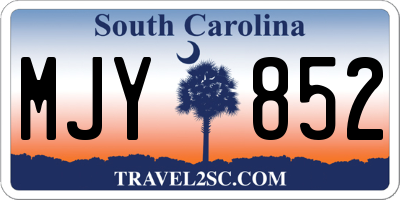 SC license plate MJY852