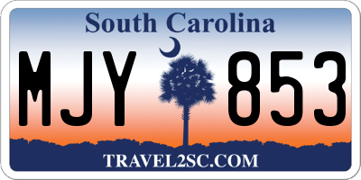 SC license plate MJY853