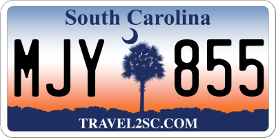 SC license plate MJY855