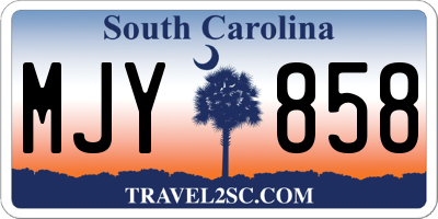 SC license plate MJY858
