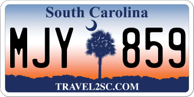 SC license plate MJY859