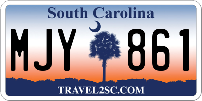 SC license plate MJY861