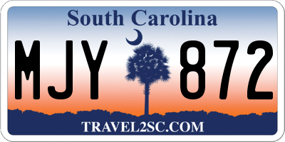 SC license plate MJY872
