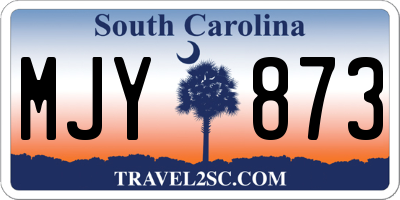 SC license plate MJY873