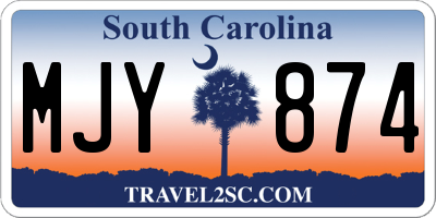 SC license plate MJY874