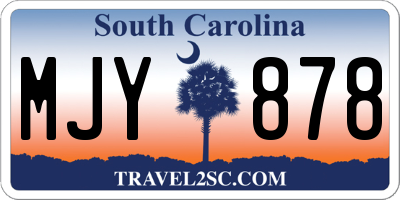 SC license plate MJY878