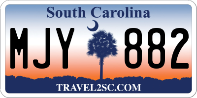 SC license plate MJY882