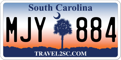 SC license plate MJY884