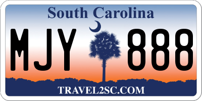 SC license plate MJY888