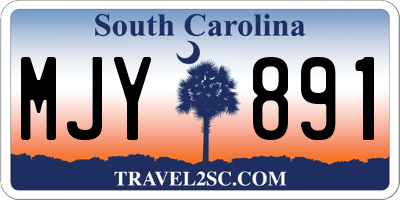 SC license plate MJY891