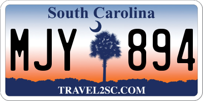 SC license plate MJY894