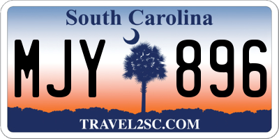 SC license plate MJY896