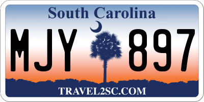 SC license plate MJY897
