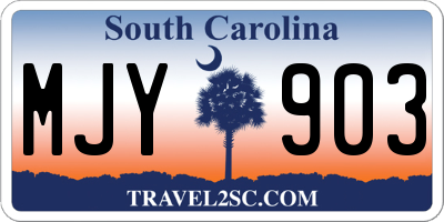 SC license plate MJY903