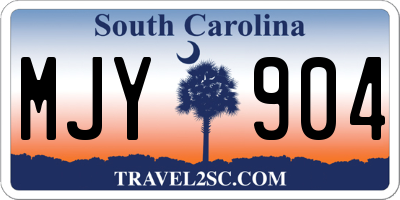 SC license plate MJY904