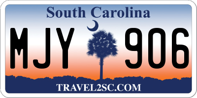SC license plate MJY906