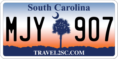 SC license plate MJY907