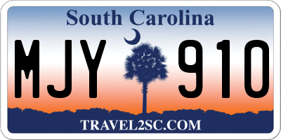 SC license plate MJY910
