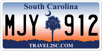 SC license plate MJY912