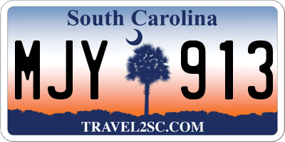 SC license plate MJY913