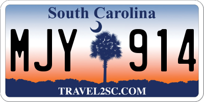 SC license plate MJY914