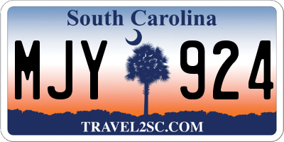 SC license plate MJY924