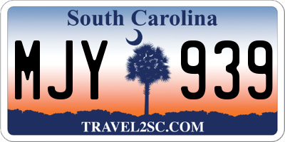 SC license plate MJY939