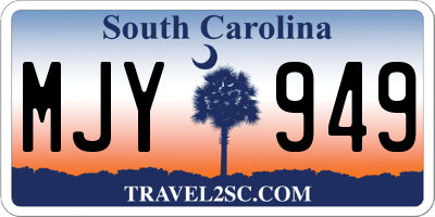 SC license plate MJY949