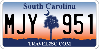 SC license plate MJY951