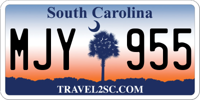 SC license plate MJY955