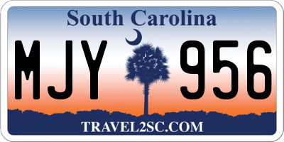 SC license plate MJY956