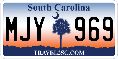 SC license plate MJY969