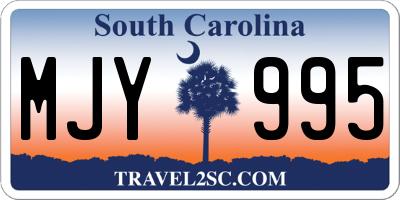 SC license plate MJY995