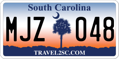 SC license plate MJZ048