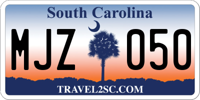 SC license plate MJZ050