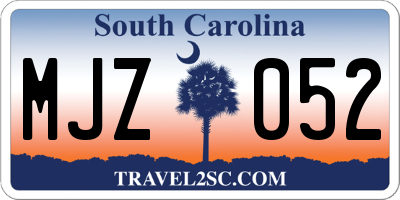 SC license plate MJZ052