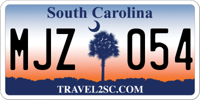 SC license plate MJZ054