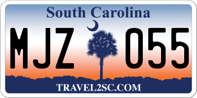 SC license plate MJZ055