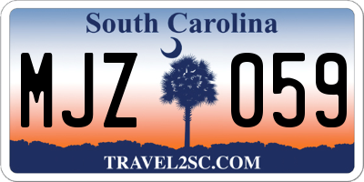 SC license plate MJZ059