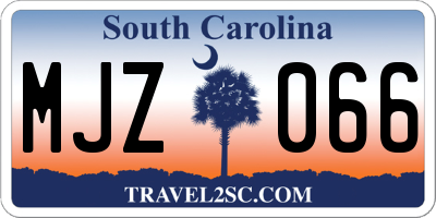 SC license plate MJZ066