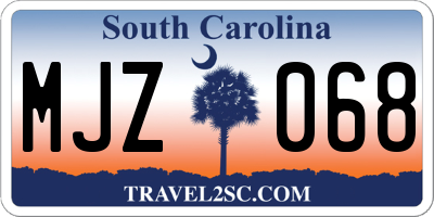 SC license plate MJZ068