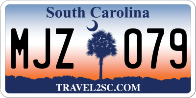 SC license plate MJZ079