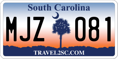 SC license plate MJZ081