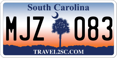 SC license plate MJZ083