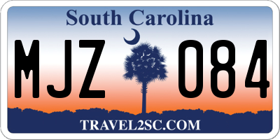 SC license plate MJZ084