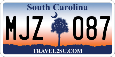 SC license plate MJZ087
