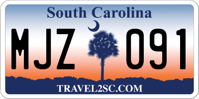 SC license plate MJZ091
