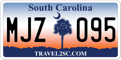 SC license plate MJZ095